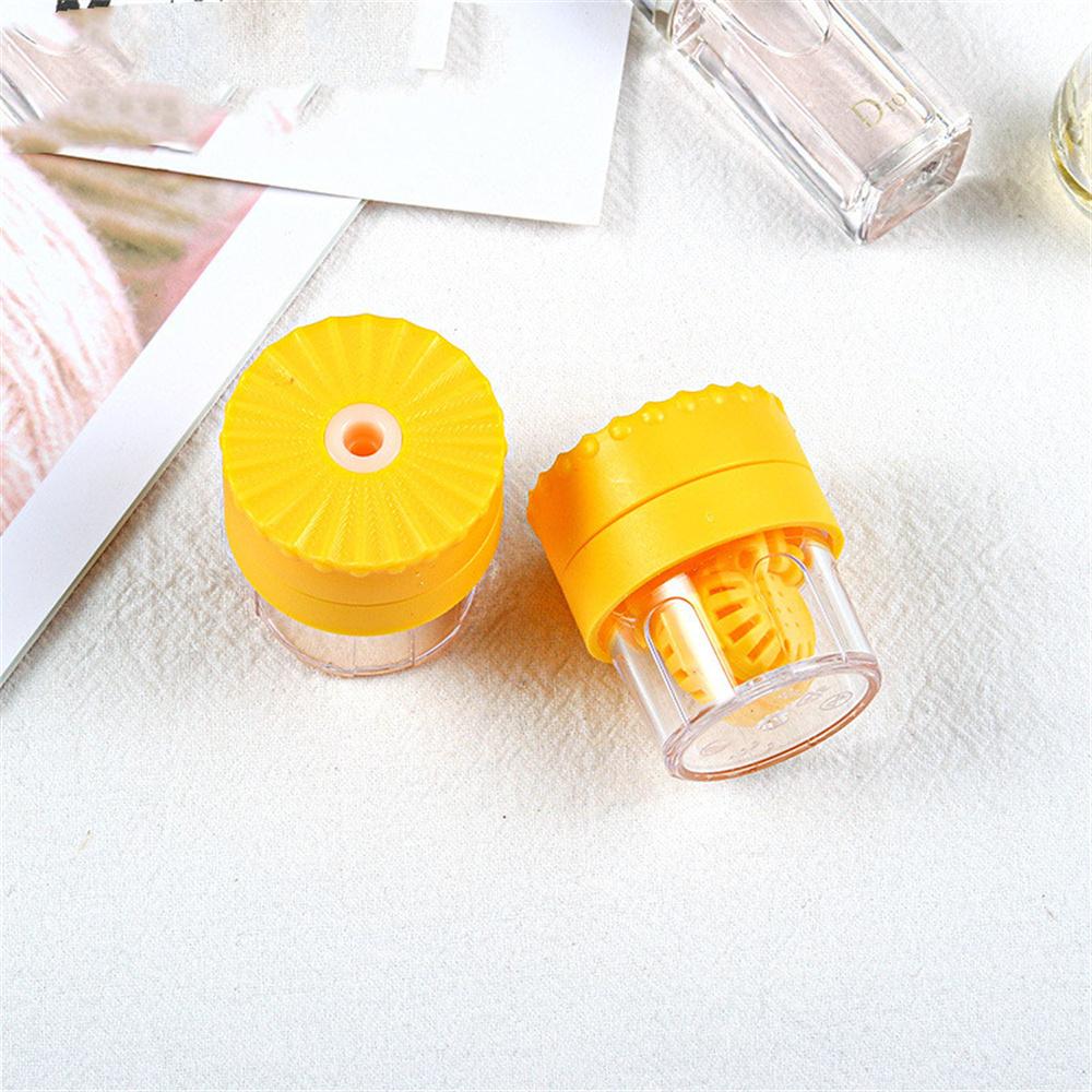 

New Manually Rotatable Type Contact Lens Cleaner 1Pcs Portable Contact Lens Beauty Pupil Cleaning Container Storage Tools 2024 жовтий