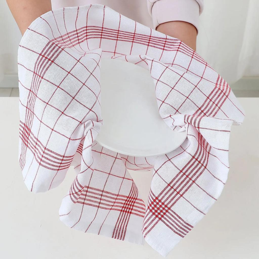 Cotton Kitchen Towel Plush Dishcloth Super Absorbent Cooking Space Cloth Home Cleaning Scouring Towel Washing Process Dish Cloth 45X62Cm Big