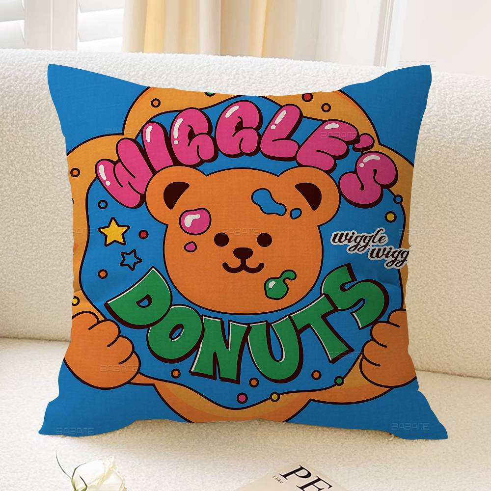Popular Logo W-Wiggle Pillow Cover For Bedroom Room And Living Room Sofa Decorative Cushion Cover
