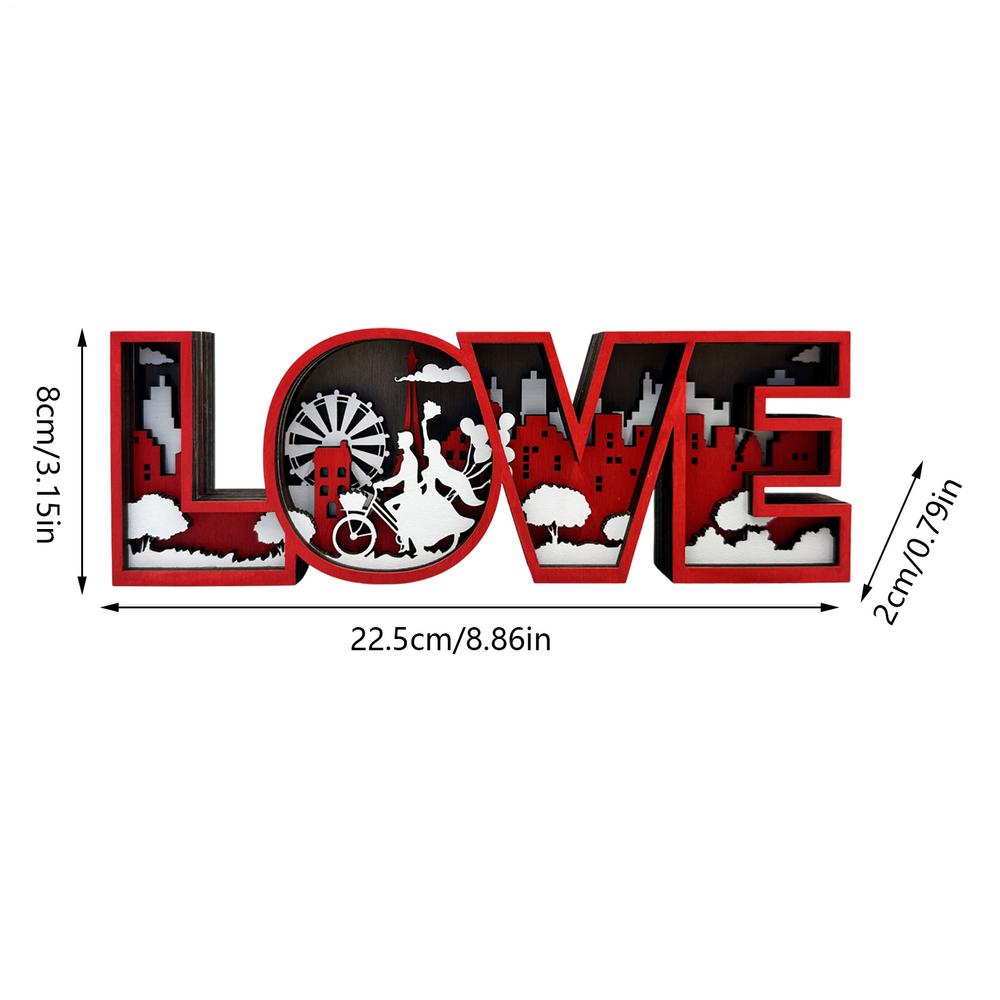 

1pc Love Word Table Top Sign Home Design Art Ornament Three-dimensional Valentine s Day LOVE Romantic Crafts Home Decor Gifts