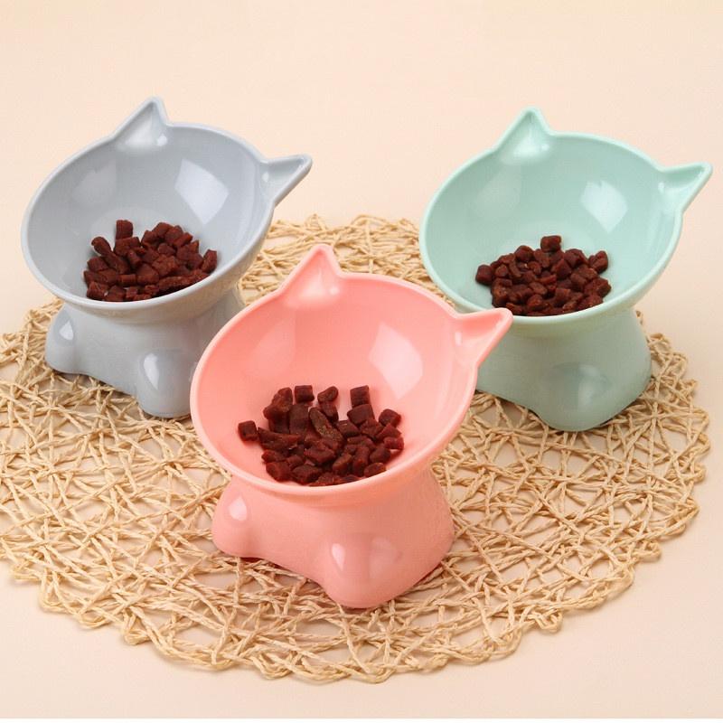 High-quality Plastic Nordic Style Cat Bowl Protects Your Pet's Neck Cross-border Pet Bowl
