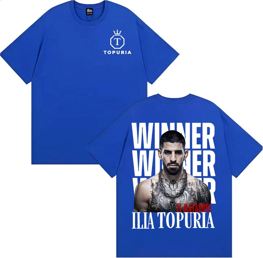 Winner El Matador Ilia Topuria Vintage Tshirt Unisexs Women Fashion Trending Hip Hop T Shirts Cotton Comfort High Quality T Shirt