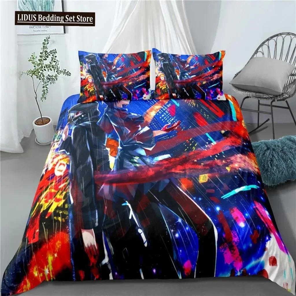 Anime Tokyo Ghoul 3D Printed Bedding Set Duvet Covers Pillowcases Comforter Bedding Set Bedclothes Bed