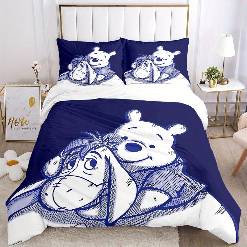 3pcs set Piglet Winnie1pc of quilt cover+2pcs of pillowcase, no core, print bedding, All Seasons Bedroom Setting068