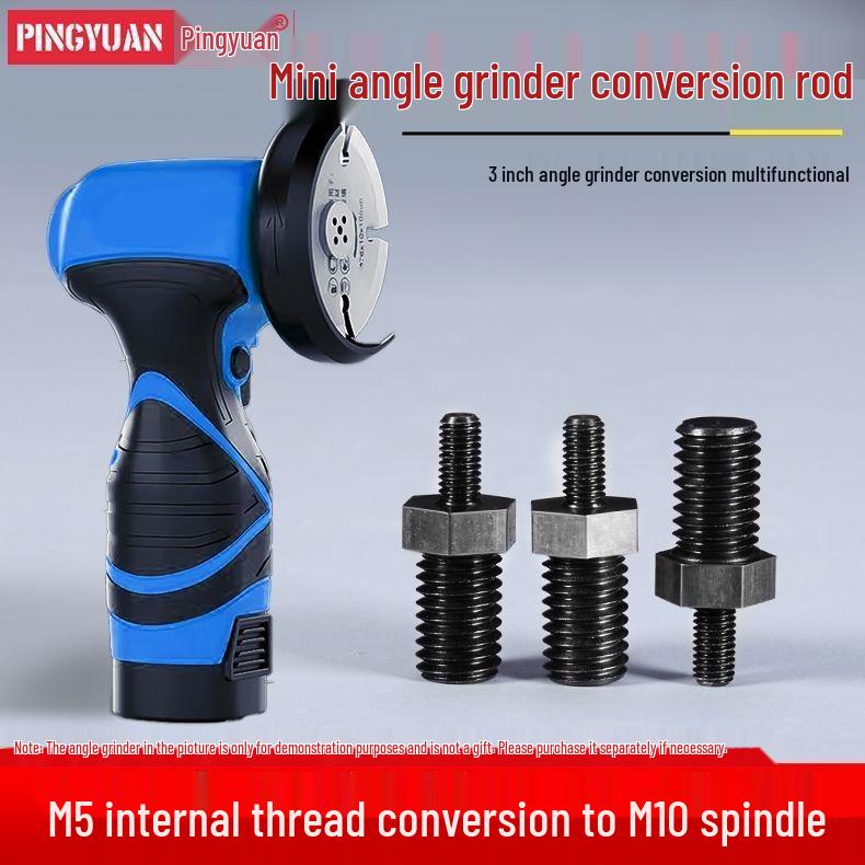3" Mini-Winkelschleifer-Adapter: Gewindeumwandlungsstange M5 auf M10 für Fräsmaschinen Typ 100