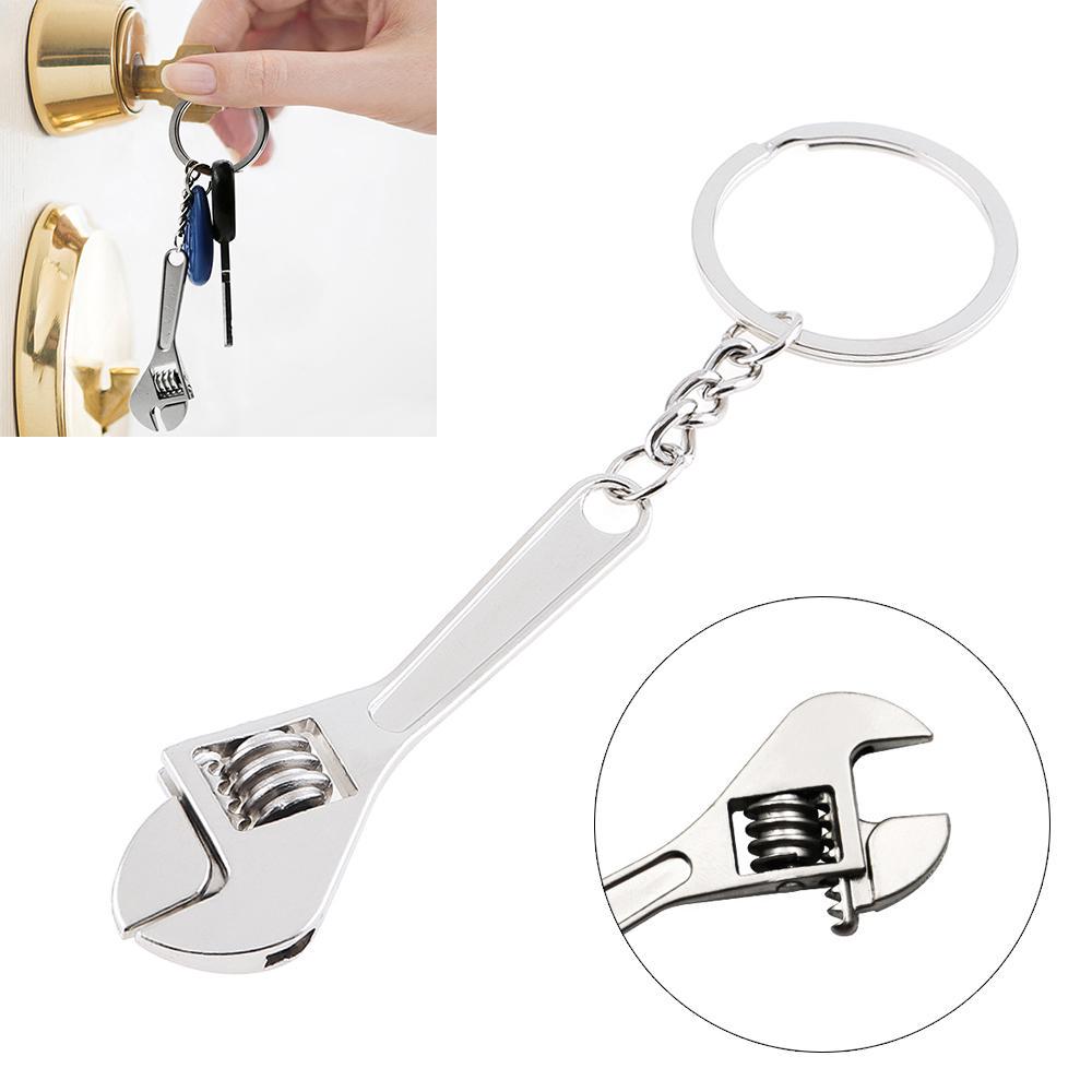 

12.3*3.2cm Mini Wrench Keychain Portable Adjustable Spanner Keyring for Small Parts Removing