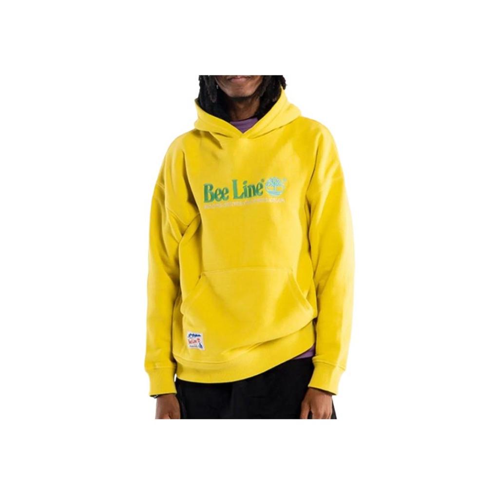 Timberland SS23 Bluza z kapturem Haft z literami Długi rękaw Męska bluza Żółta TB0A2FRV333