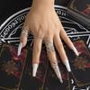 4 Pezzi Anelli Dita Regolabili Unici Stile Zingaro Dubai Dita Aperte per Donne Tendenza Vintage Punk Anello Unghia Danzatrice del Ventre Cosplay Gioielli