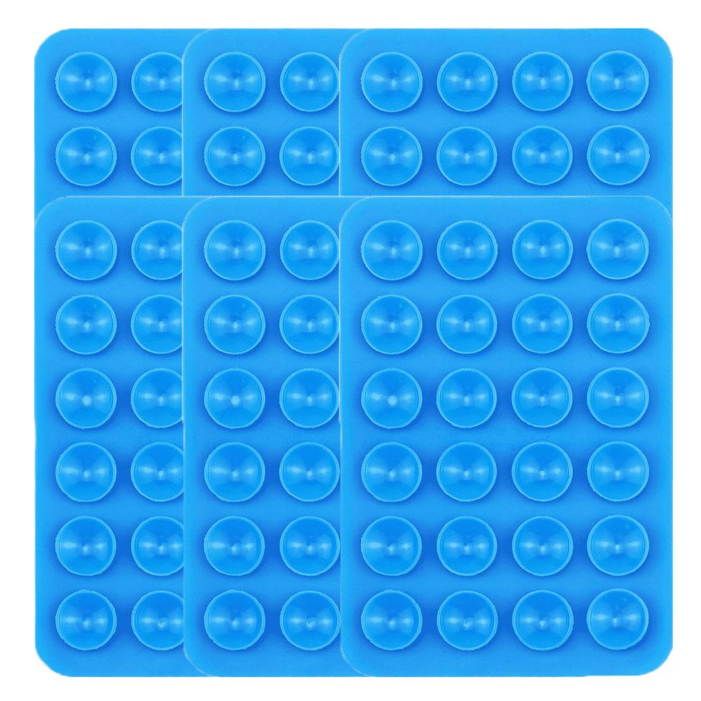 6/3/1 Stück Saugnapf Wandständer Matte Multifunktionaler Silikon-Saugnapf-Handyhalter Quadratische Rutschfeste Einseitige Lederhülle Halterung