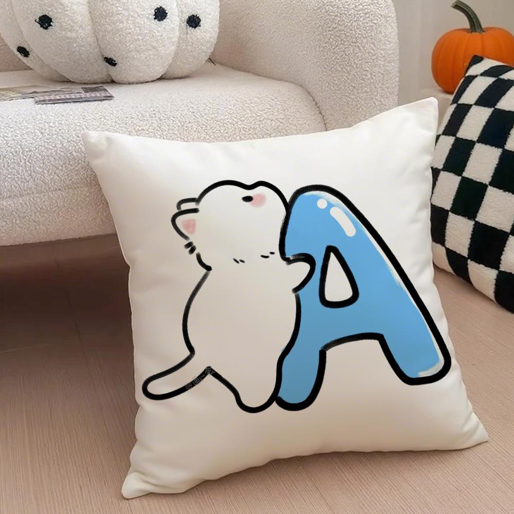 Süßer Custom Art Katze Personalisierter Kissenbezug Überwurf Kissenbezug Verdeckter Knopf Strapazierfähiges Polyester Stuhlkissen