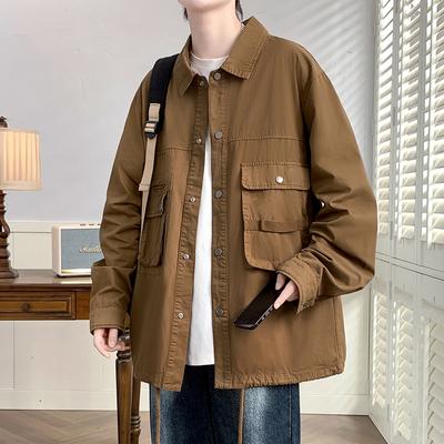 Veste à revers pour homme, nouvelle collection printemps-automne, tendance, décontractée, pour le travail, polyvalente, ample et élégante