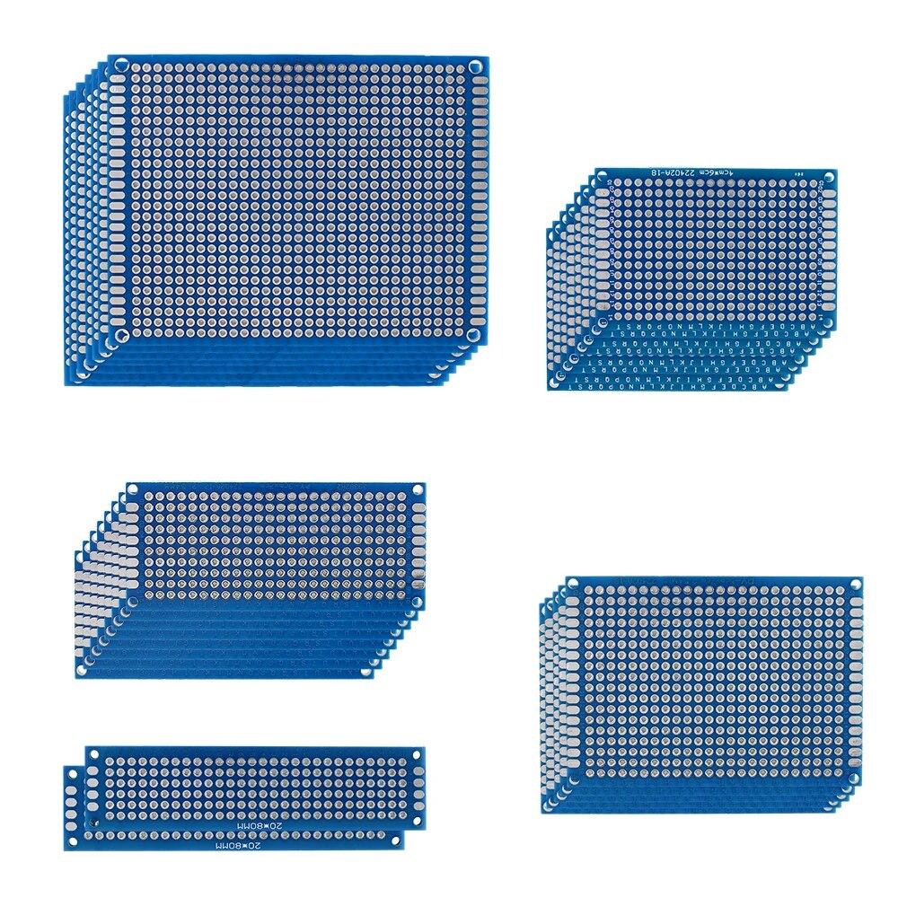 5-40PCS PCB Board Breadboard 2x8 3x7 4x6 5x7 7x9cm Universal PCB Experiment Blue Prototype Circuit Boards Diy Electronic Kit