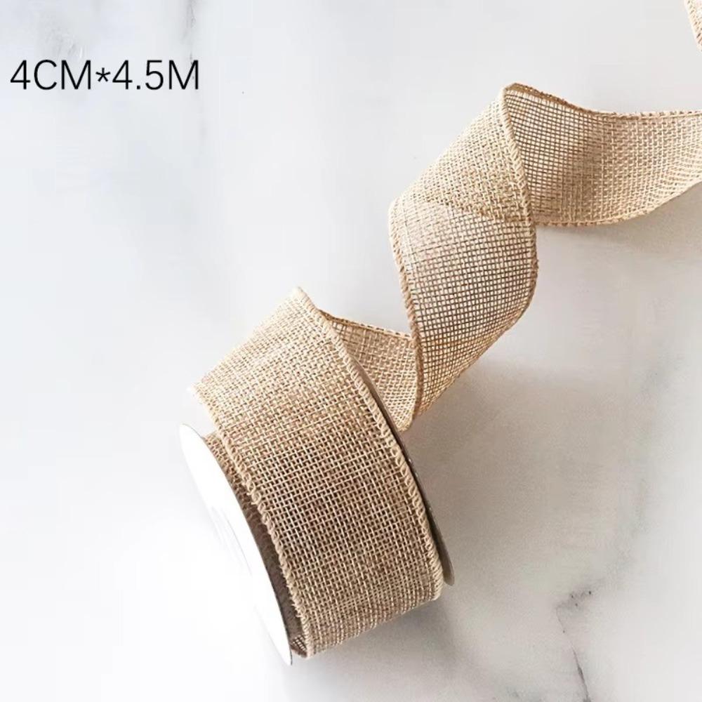 4.5M/Roll Crafts Ribbon Bows DIY Fabric Ribbon Vintage Gifts Packaging Material