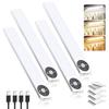 Letmy Motion Sensor Indoor LED USB Bar Sensor 1500mAh High 3 Easy No Wiring High Sensitivity Energy for Set of 4 Light, Light, Rechargeable, Charging,