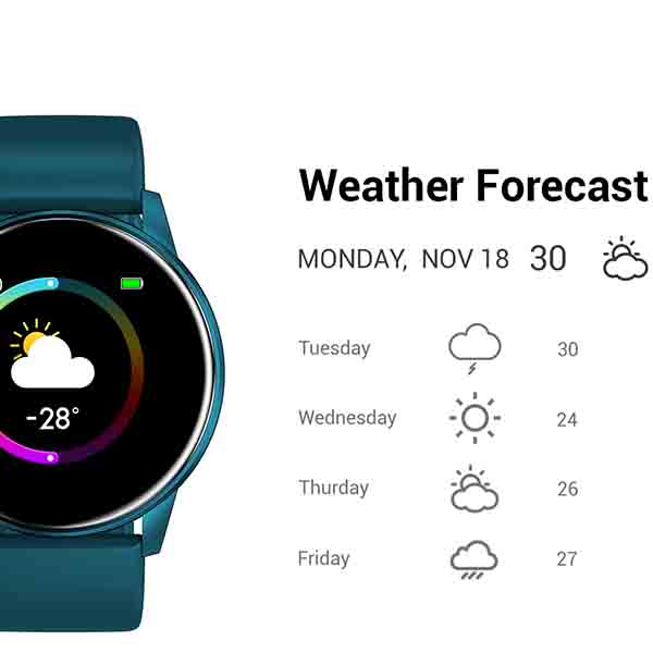 NORTH EDGE NL01 Circular Touch Screen Sports Waterproof Smart Watch With Pedometer Heart Rate Monitor