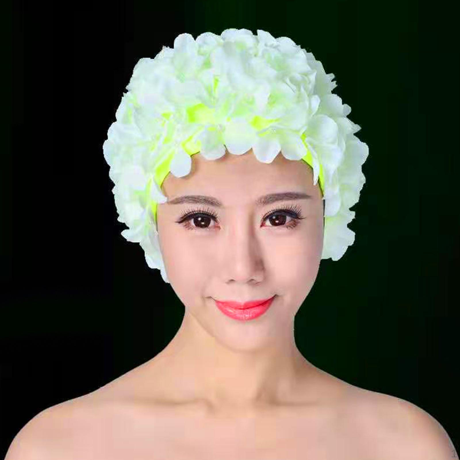 

Шапочка для плавания Blossom — дизайн лепестков для женщин Green