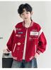 Boys' outerwear Spring and Autumn 2026 New Style Big Boys' Spring and Autumn Sportswear Children's Handsome Red Baseball Jacket