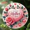 Vintage Metal Round Floral Wall Art Sign for Home Decor Birthday Gift