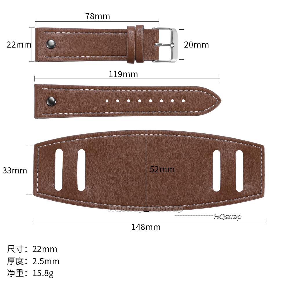 20mm 22mm 24mm Vintage Watch Band with Mat Tray Retro PU Leather Watch Strap Men Universal Replacement Wristband Accessories