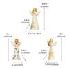 3pc Beige Angel Figurine Decorative Item Housewarming, Wedding, and Holiday Gift