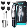 VGR Professional Men's Hair Clippers, Electric Rechargeable Cutting Kit Beard Trimmer Cordless Low Noise Shaver Kids Adult Daily Travel Use with Gu