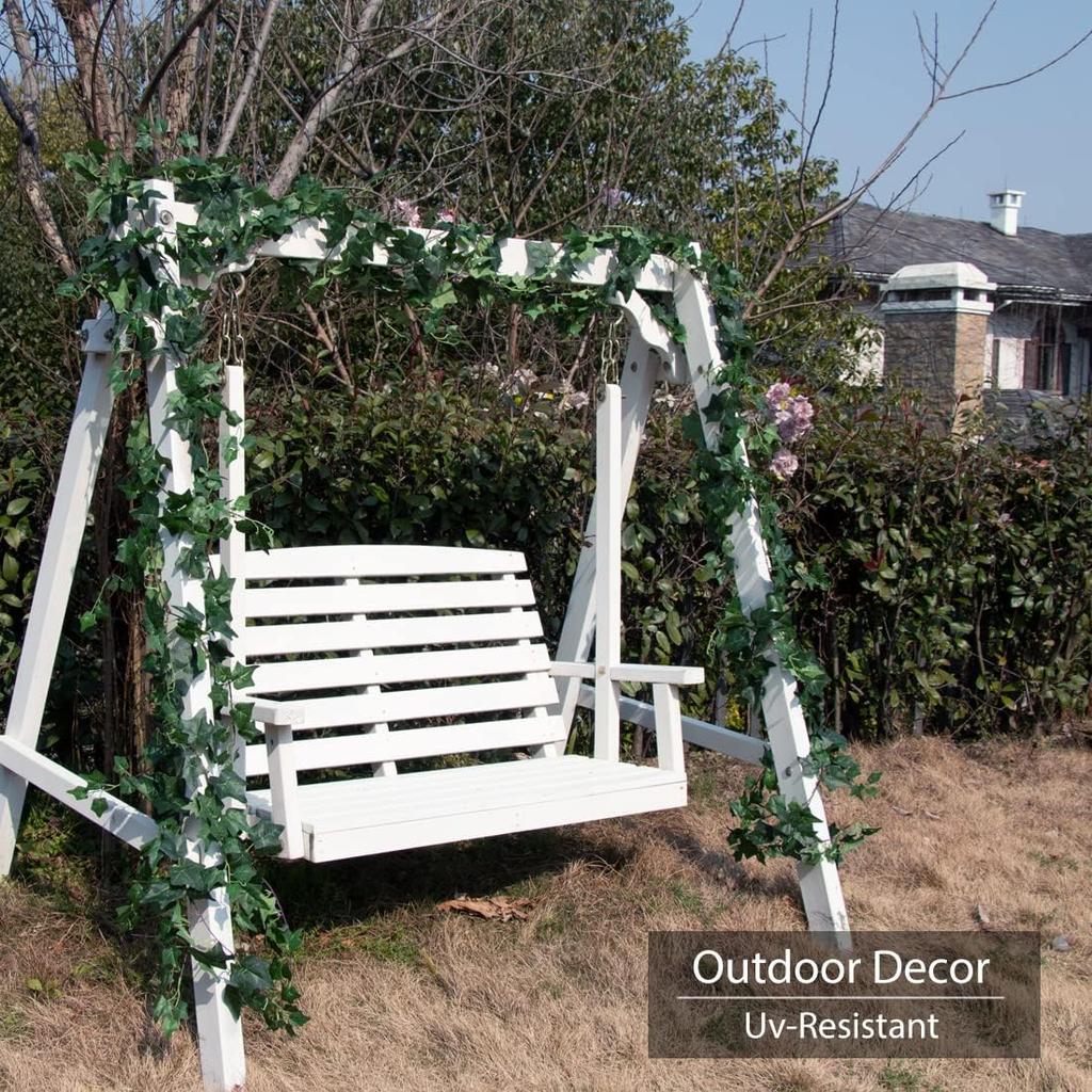 3 Strands Odorless Artificial Ivy Vines Kit, 71" Silk Ivy Garland with Green Leaves, Fake Hanging Plants Greenery Decoration for Bedroom, Windows,