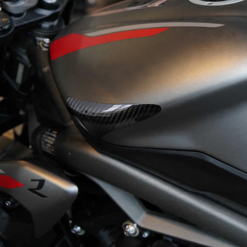 Motorcycle Carbon Fiber Fuel Tank Tail Protection Trim for Triumph Daytona 675R 2013-2016 Street Triple 765 2017-2022