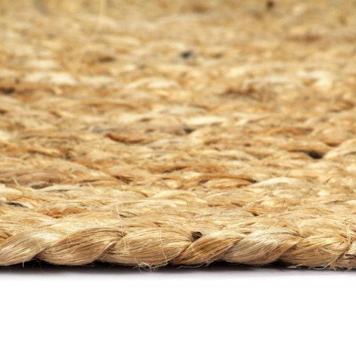 VidaXL Napperons 6 pcs Naturel Plain 38 cm Rond Jute