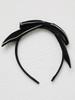 Sorry, Too Much Love Art Deco Jewel Satin Ribbon Hairband_Black