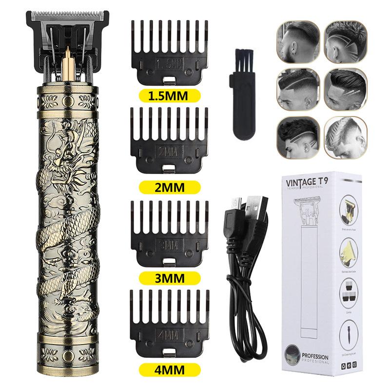 Hot Sale Vintage T9 Hair Cutting Machine Men's Electric Shaver Rechargeable Hair Trimmer Beard Clipper Barber Hair Cut
