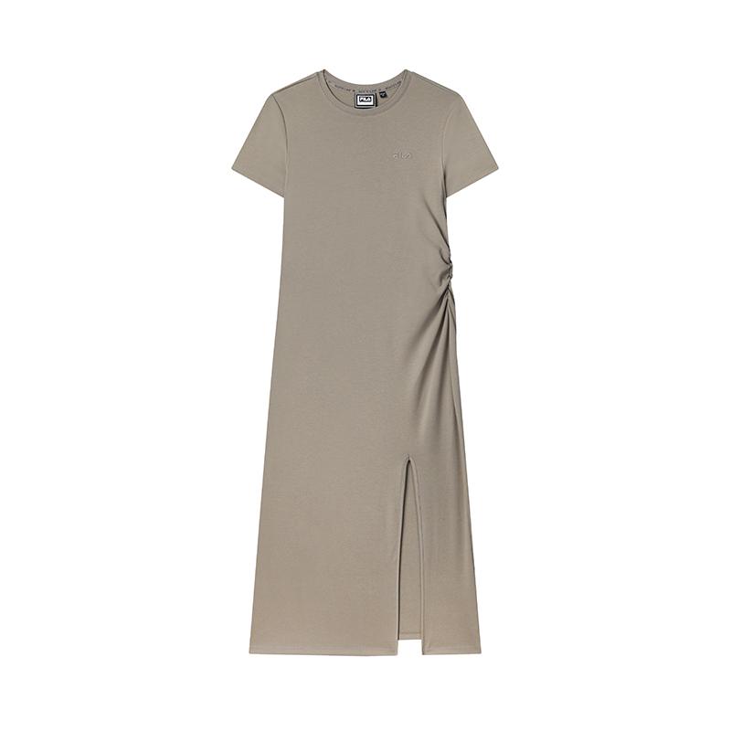 New FILA ORIGINALE Short Sleeved Dress Women's Steam Gray GY F51W529314F-GY