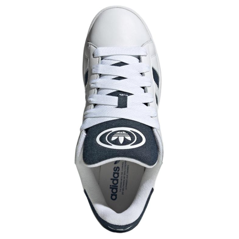 adidas Campus Anos 00s White Night Jeans Índigo Tênis Unissex Branco Nuvem Dourado Metálico JQ7439