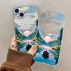 Hot-selling Healing Scenic Mobile Phone Case Mountain Forest Sunset Art Illustration All-inclusive Anti-drop iPhone Protective Case