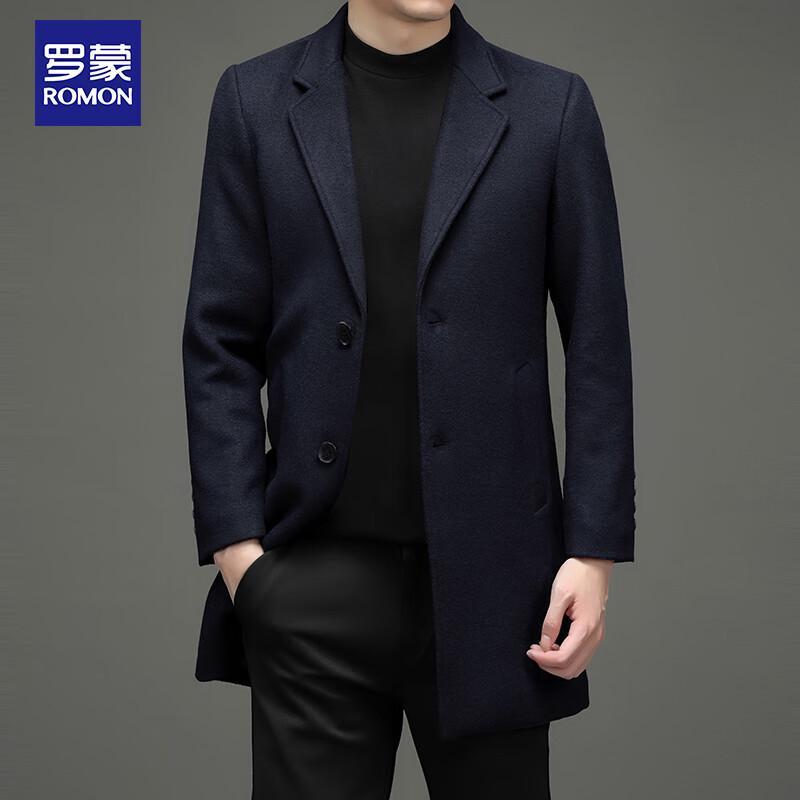 

Romon Men s Wool Blend Business Casual Overcoat LL1931 4XL