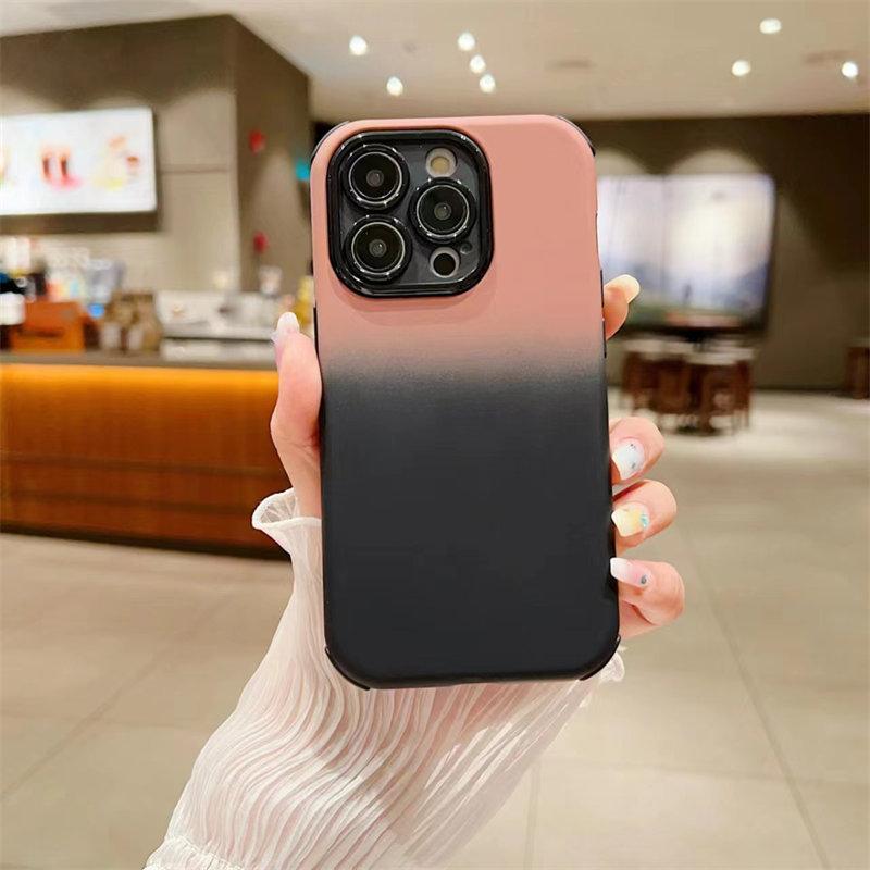 Luxury Gradient Skin Touch Case for iPhone 14 13 12 11 Pro Max All-inclusive Fall Protection Cases