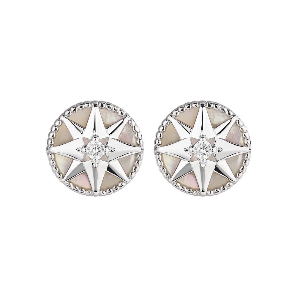 Hot-selling Fritillary octagram compass stud earrings, foreign gas earrings, earrings, European and American style