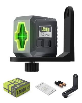 LASGOO Mini Laser Level with Green Laser, Self-Leveling Crosshairs, Ideal for Hanging Pictures and Construction