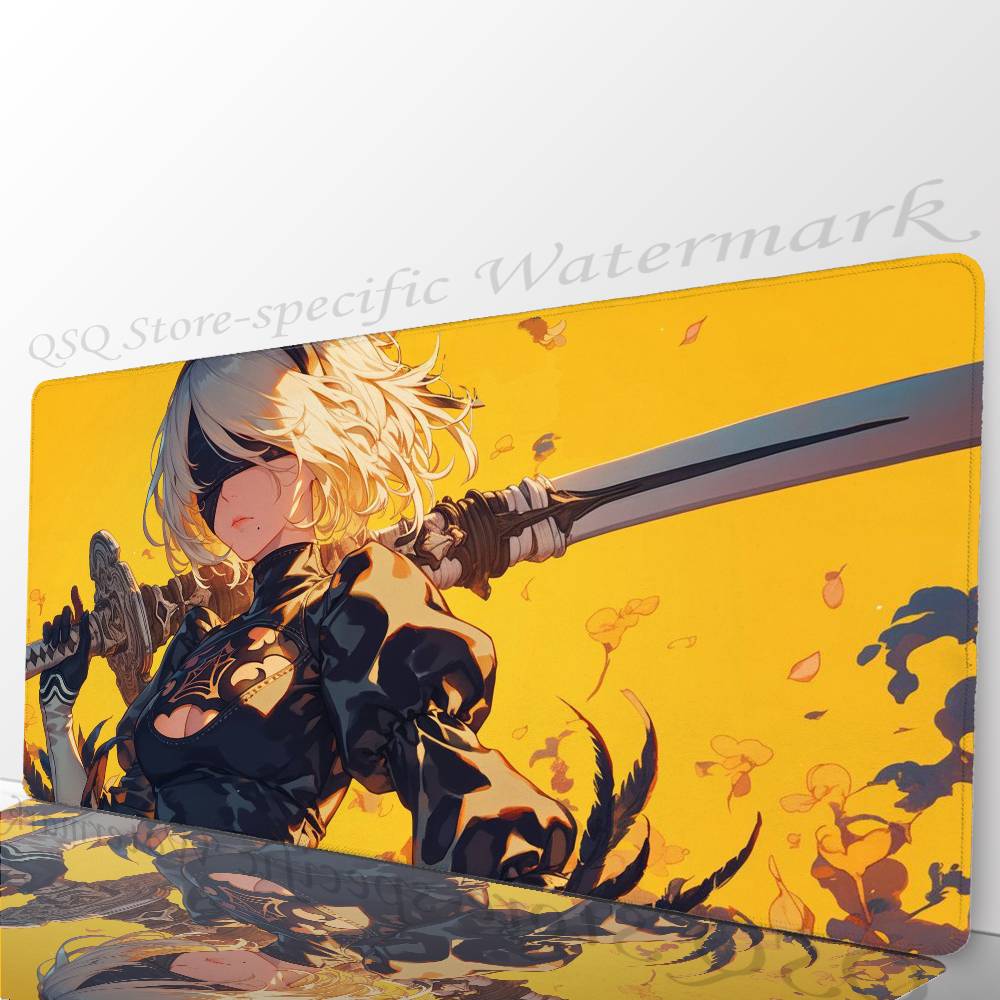 Nier Automata Anime Fight Game Mousepad Mouse Mat Desk Mat With Pad Gaming Accessories Prime Gaming XXL Keyboard Pad Padding M