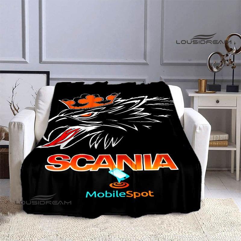 

Плед з принтом логотипу Scania Дитячі теплі пледи м який та комфортний плед плед для пікніка подарунок на день народження 180x230cm