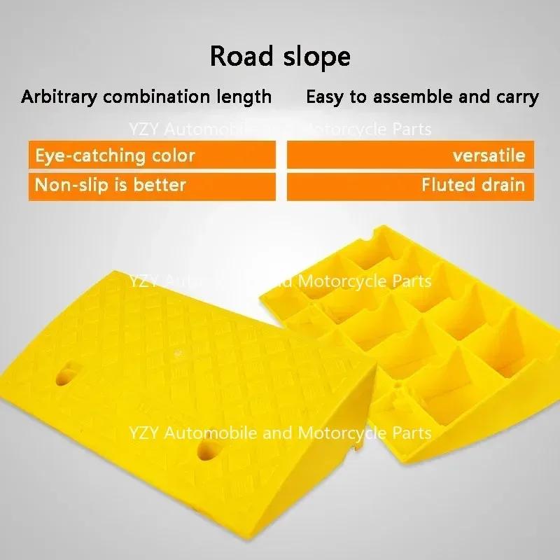 50*50*19cm Plastic PVC Road Slope Ramp Pad Portable Car Step Uphill Triangle Mat Curb Rubber