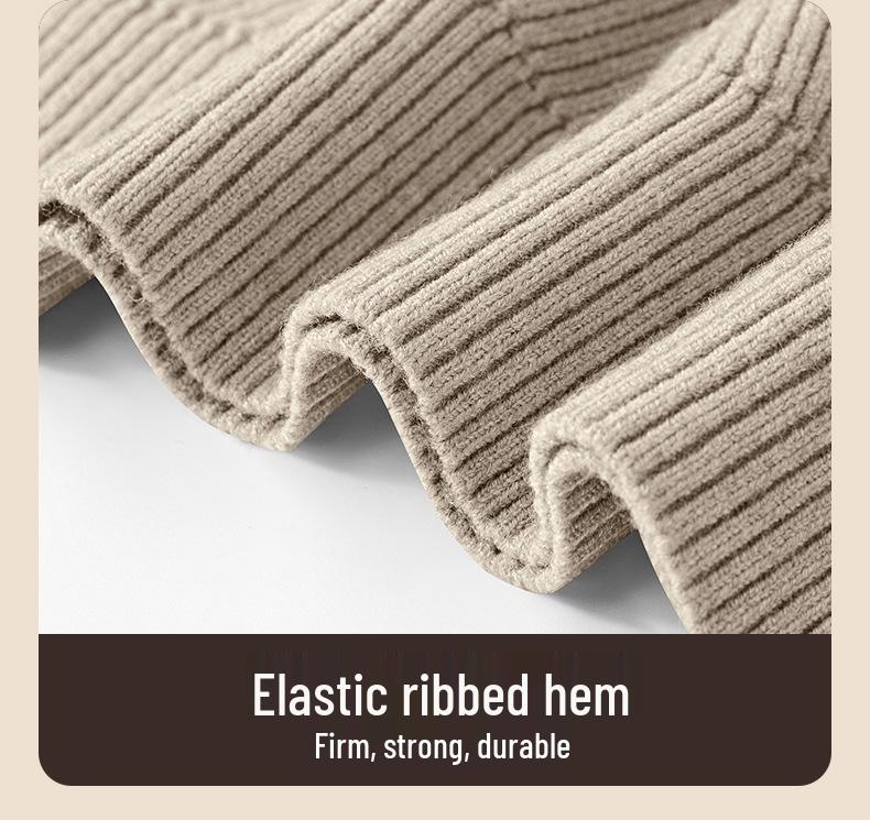 Men's Wool Modal Knitwear: Half-High Neck Textured Base Layer for Autumn/Winter 2026