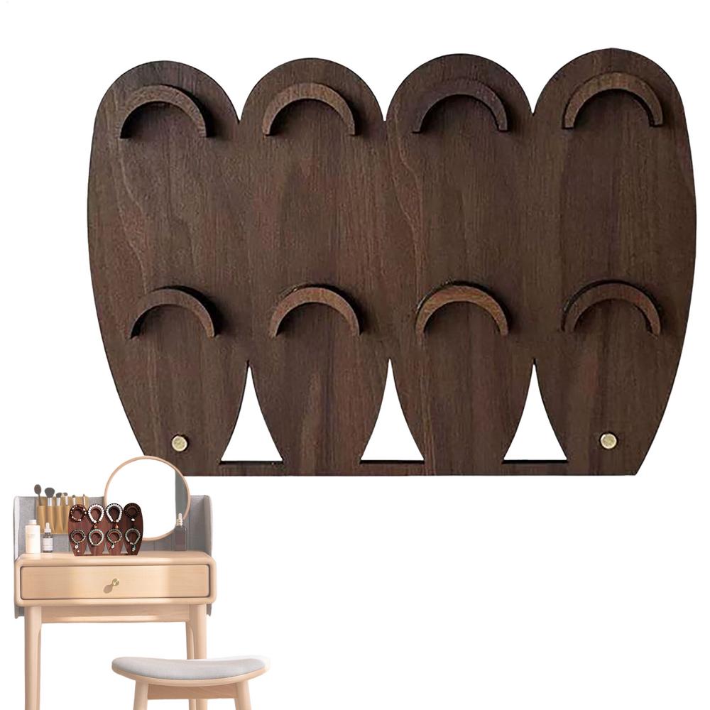 Bracelet Holder Organizer Wooden Multi-Hole Jewelry Organizer Display Rustic Storage Rack Decorative Space Saving Home Decor For