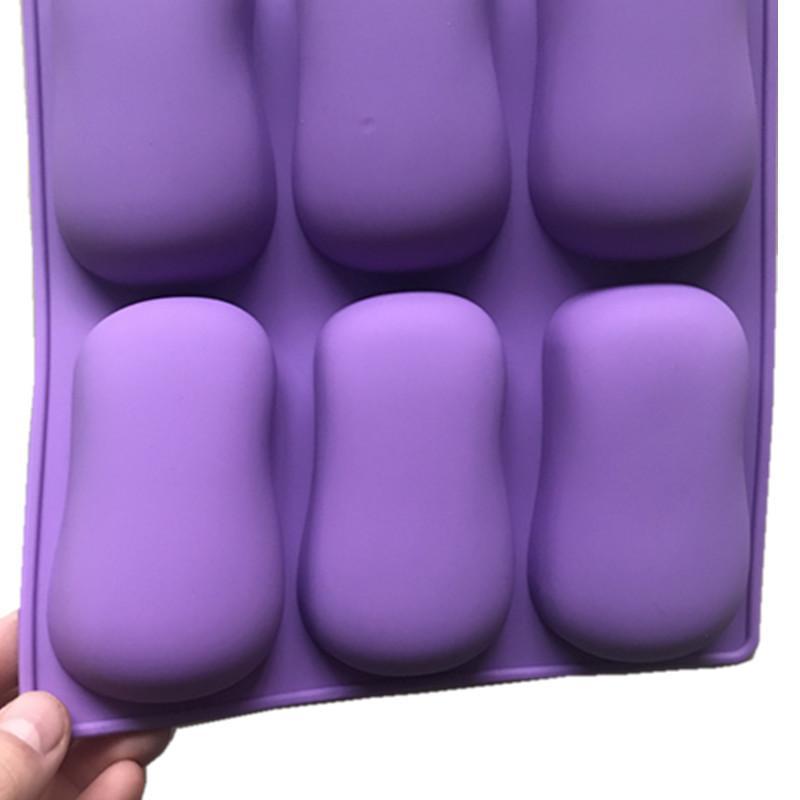 6 Hole Handmade Soap Making Mold Food Grade Silicone Resin Plaster Molds DIY Chocolate Baking Supplies Silicone Soap Form Gift