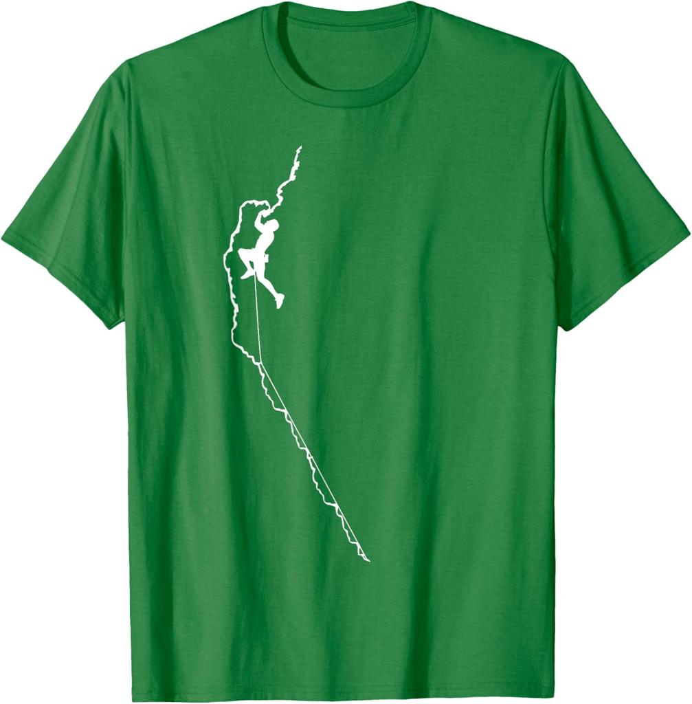 Rock Climbing Graphic Tee Men Sport Bouldering Mountaineer Outdoor Activity Gift TShirt