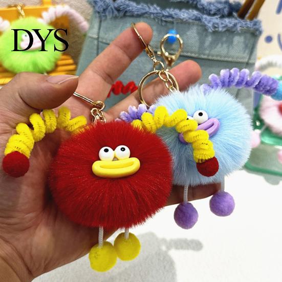 Damen Schlüsselanhänger Wurstmund Kreatur Plüschschlüsselanhänger, Cartoon Flauschiger Ball Schlüsselanhänger Anhänger, Weicher Schlüsselanhänger Dekorativ für Handtaschen Geldbörsen Rucksäcke