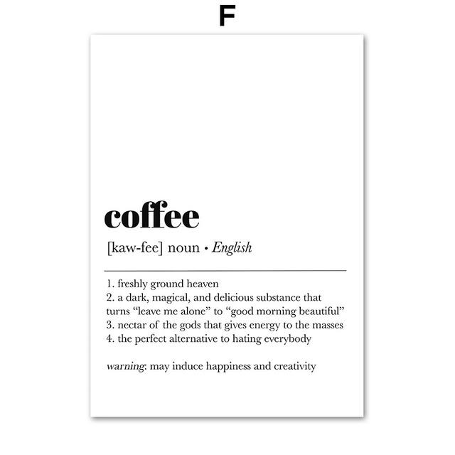 Abstract Line Hand Cup Coffee Maker Quote Wall Art Canvas Painting Nordic Posters And Prints Wall Pictures For Living Room Decor