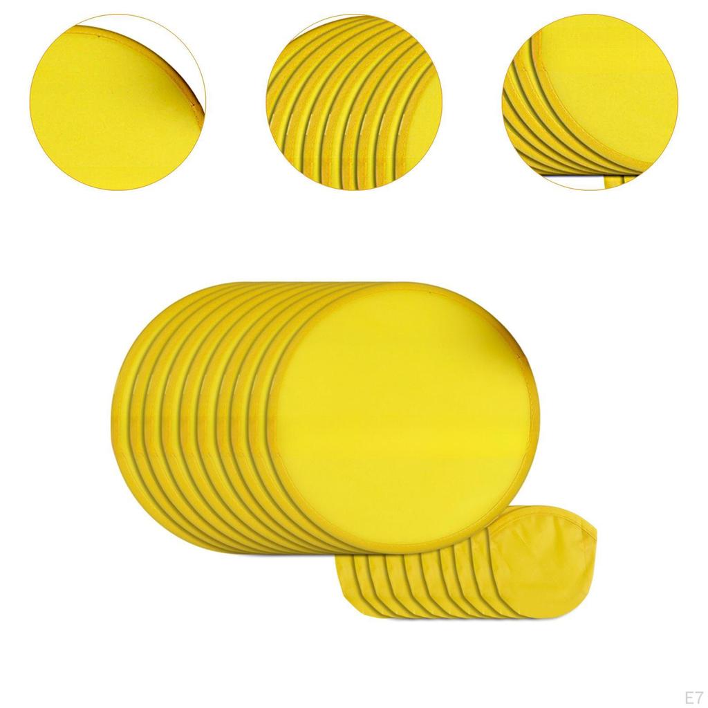 10 Pack of Round Folding Fans with Carrying Bag for Summer Use