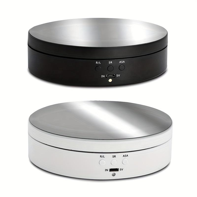 3 Speed Electric Rotating Display Stand for Photography: Black, 5.4 inches, USB Power, 5V Voltage