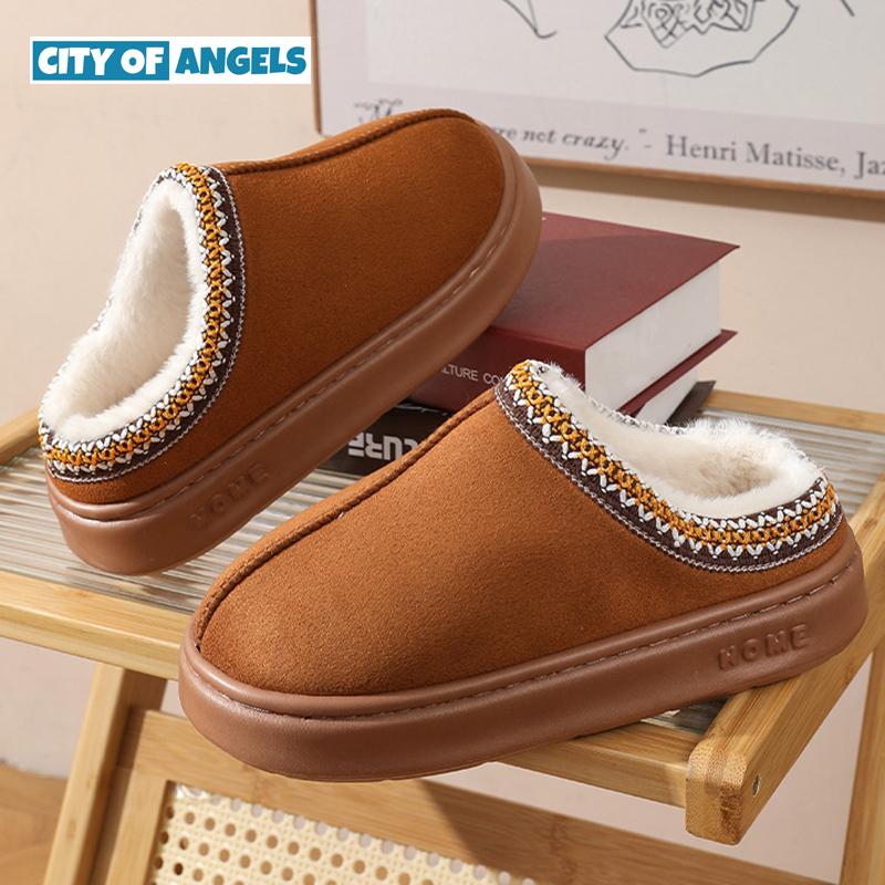 New Fashion Fluffy Platform Slippers for Women Winter Plush Warm Cotton Shoes Woman Comfort Non Slip Unisex Home Slippers