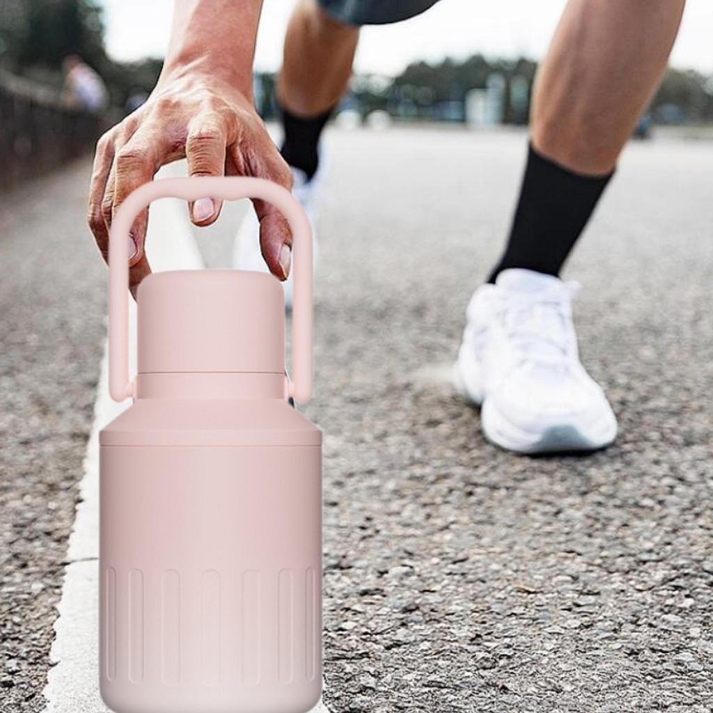 Insulated Water Bottle Drink 1000ml Portable with Handle Thermal Mug for Running